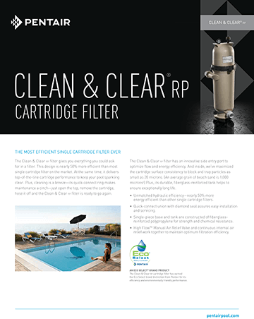 Pentair Clean & Clear Cartridge Filter Brochure Cover