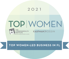 Award Badge: Top Women-Led Business In FL 2021